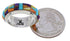 Sterling Silver Multicolor Inlay Ring Size 5-1/2 TX41866